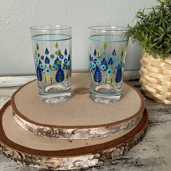 Marcrest Swiss Alpine Chalet Juice Glasses MCM 60’s Weighted 8oz Set of 2 EVC - Picture 3 of 10